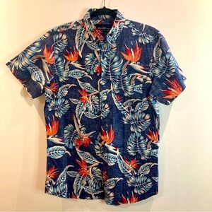 MOLOKAI  SURF CO Sz M Hawaiian Style 100% Cotton Short Sleeve Button Up Shirt